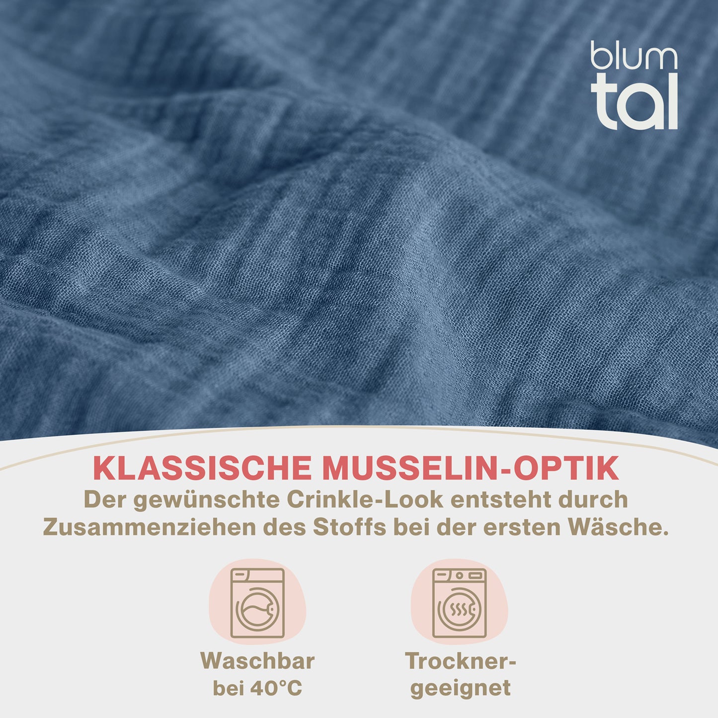 MUSSELIN KISSENBEZUG 2er Set aus 100% Baumwolle - Atmungsaktiv Extra Weich