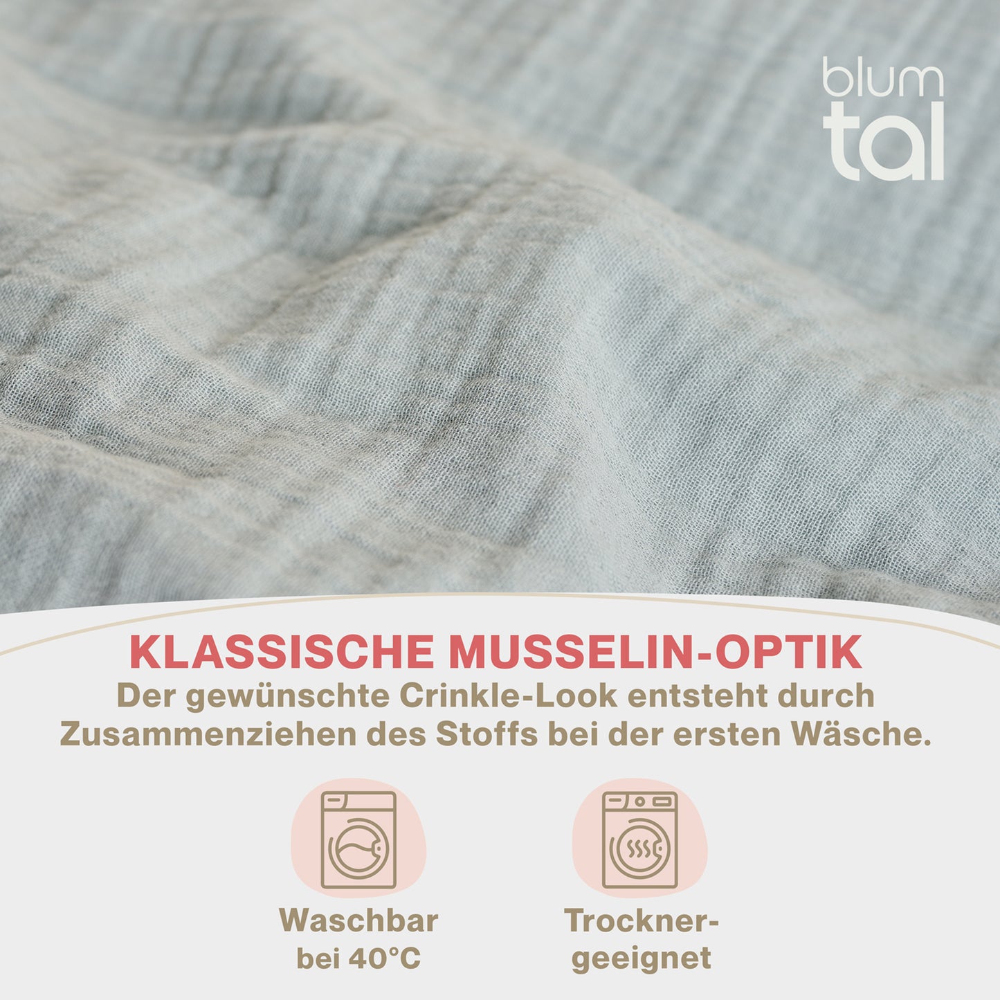 MUSSELIN KISSENBEZUG 2er Set aus 100% Baumwolle - Atmungsaktiv Extra Weich