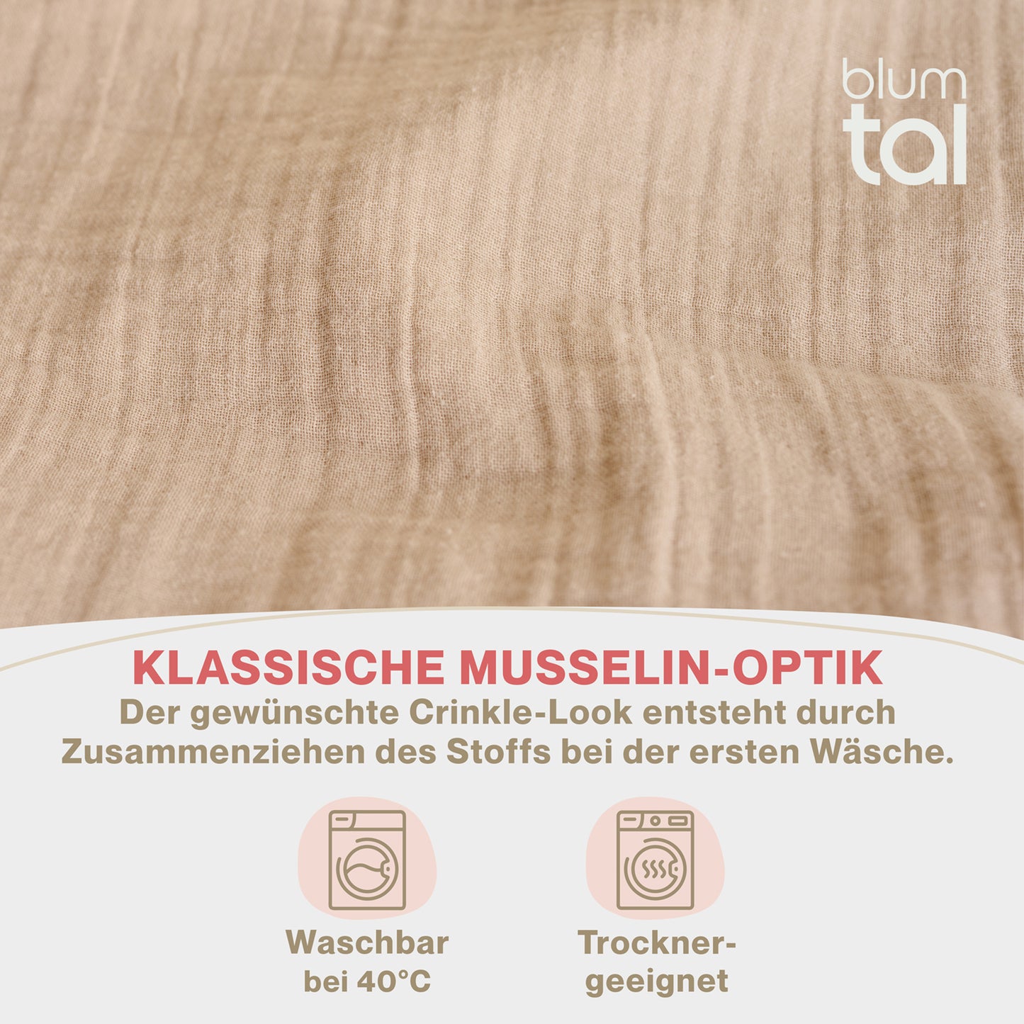 MUSSELIN KISSENBEZUG 2er Set aus 100% Baumwolle - Atmungsaktiv Extra Weich