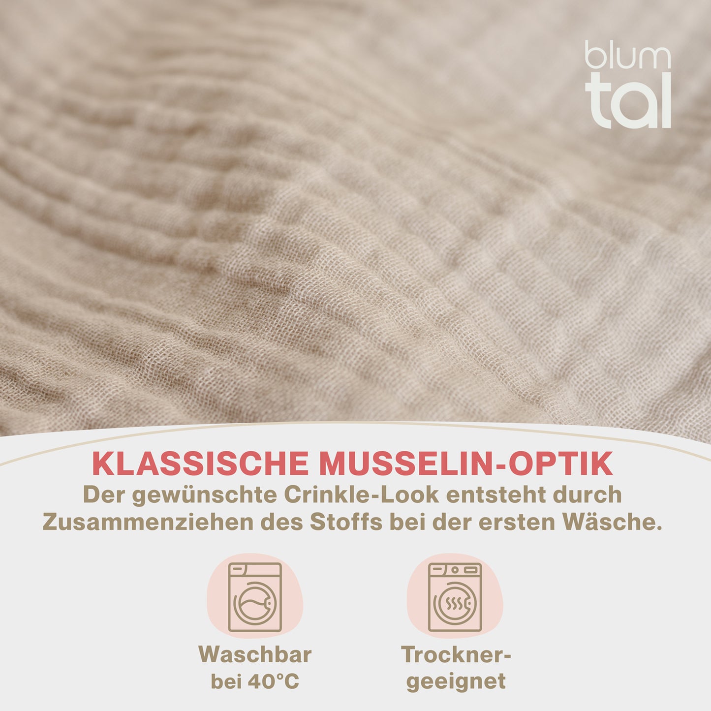 MUSSELIN KISSENBEZUG 2er Set aus 100% Baumwolle - Atmungsaktiv Extra Weich