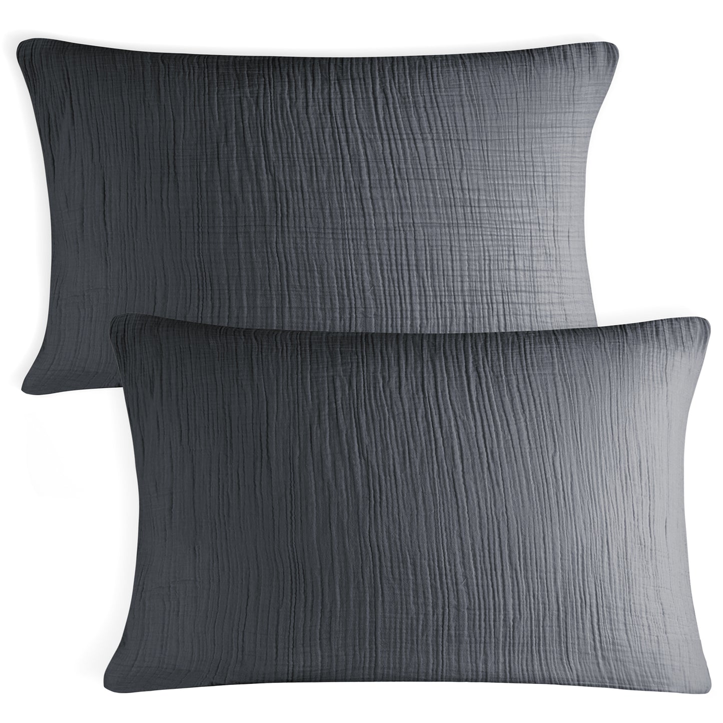 MUSSELIN KISSENBEZUG 2er Set aus 100% Baumwolle - Atmungsaktiv Extra Weich
