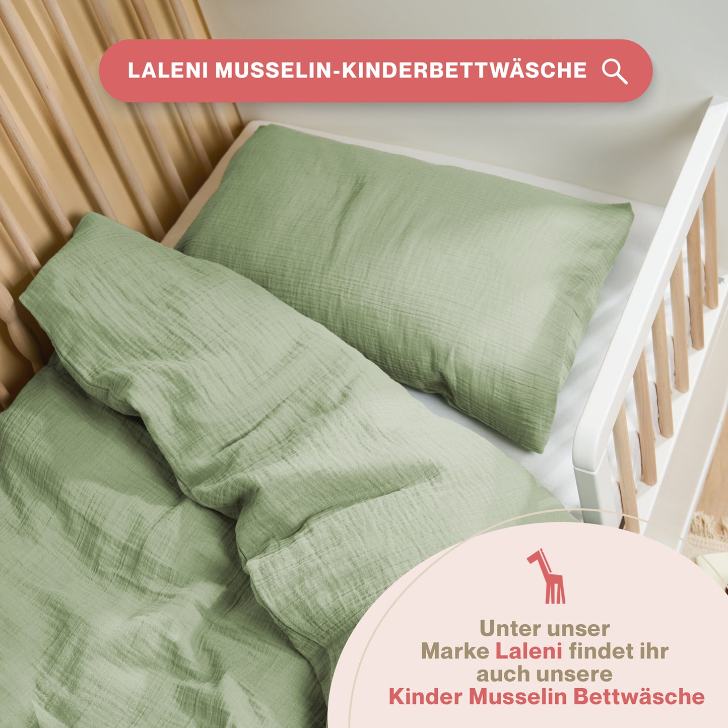 MUSSELIN KISSENBEZUG 2er Set aus 100% Baumwolle - Atmungsaktiv Extra Weich