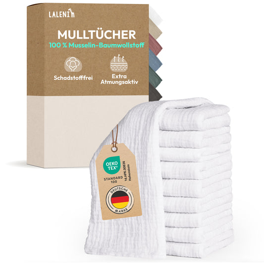 Spucktücher Set für Babya - Saugstarke Mullwindeln aus 100% Baumwolle, Oeko-TEX®Zertifiziert