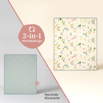 PLAYMAT SINDAL - Krabbelmatte Wasserdichte Spielmatte Faltbar & Isolierend