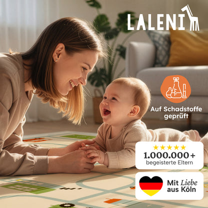 PLAYMAT SINDAL - Krabbelmatte Wasserdichte Spielmatte Faltbar & Isolierend