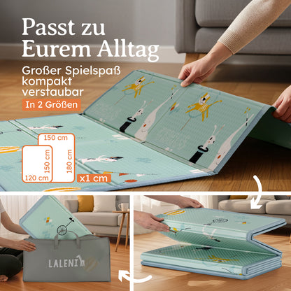 PLAYMAT SINDAL - Krabbelmatte Wasserdichte Spielmatte Faltbar & Isolierend