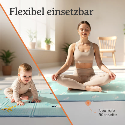 PLAYMAT SINDAL - Krabbelmatte Wasserdichte Spielmatte Faltbar & Isolierend