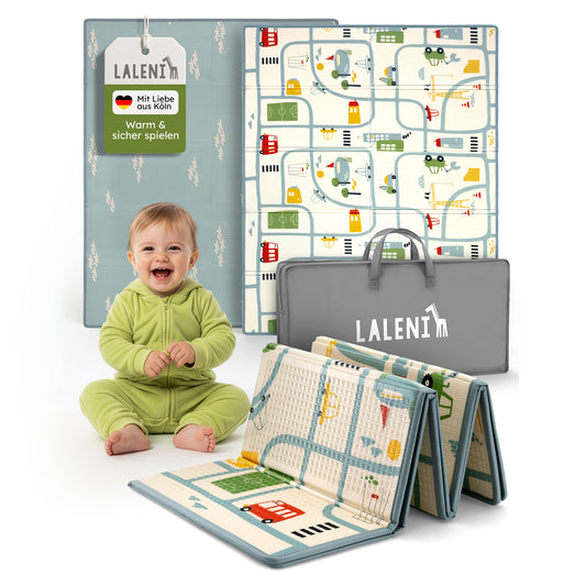 PLAYMAT SINDAL - Krabbelmatte Wasserdichte Spielmatte Faltbar & Isolierend