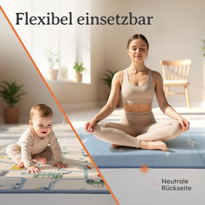 PLAYMAT SINDAL - Krabbelmatte Wasserdichte Spielmatte Faltbar & Isolierend