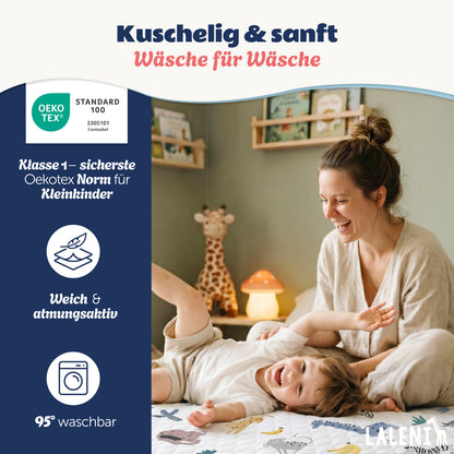 BETTUNTERLAGE für Kinder - wasserdicht, knisterfrei & waschbar bei 95 C°
