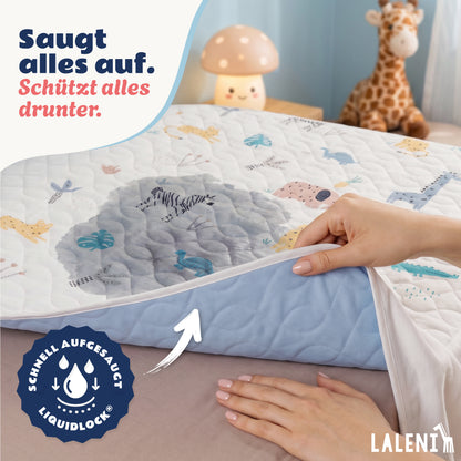 BETTUNTERLAGE für Kinder - wasserdicht, knisterfrei & waschbar bei 95 C°