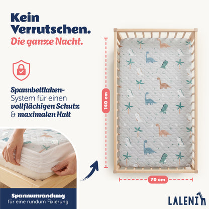BETTUNTERLAGE für Kinder - wasserdicht, knisterfrei & waschbar bei 95 C°