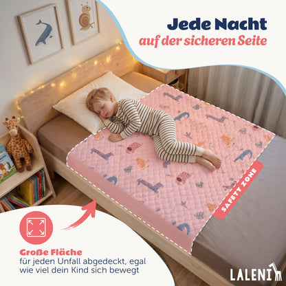 BETTUNTERLAGE für Kinder - wasserdicht, knisterfrei & waschbar bei 95 C°