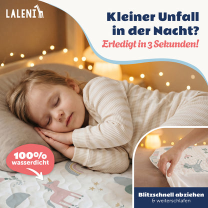 BETTUNTERLAGE für Kinder - wasserdicht, knisterfrei & waschbar bei 95 C°
