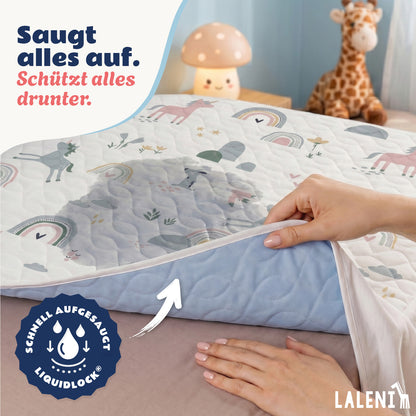 BETTUNTERLAGE für Kinder - wasserdicht, knisterfrei & waschbar bei 95 C°
