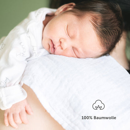 Spucktücher Set für Baby- Saugstarke Mullwindeln aus 100% Baumwolle, Oeko-TEX®Zertifiziert